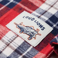 vidaXL Ropa Y Accesorios-Camisa a cuadros infantil rojo y azul marino 104