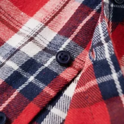 vidaXL Ropa Y Accesorios-Camisa a cuadros infantil rojo y azul marino 104