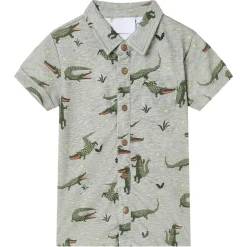 vidaXL Ropa Y Accesorios-Camisa infantil caqui claro melange 104
