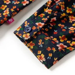 vidaXL Ropa Y Accesorios-Camisa infantil con cuello mao azul marino 104