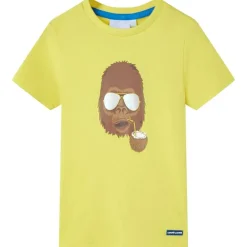 vidaXL Camiseta de manga corta infantil 92 Amarillo
