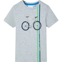 vidaXL Camiseta de manga corta infantil 140 Gris Discount