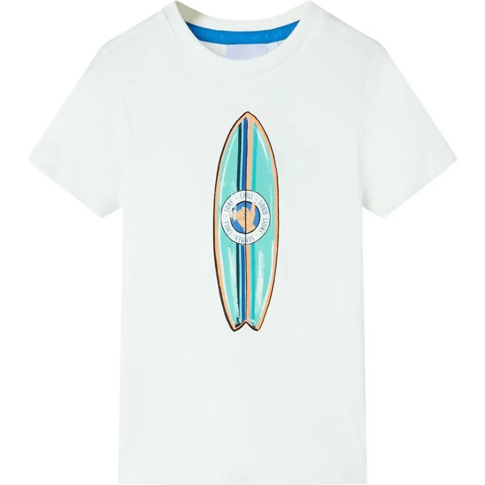 vidaXL Camiseta de manga corta infantil color 116 Crudo Sale