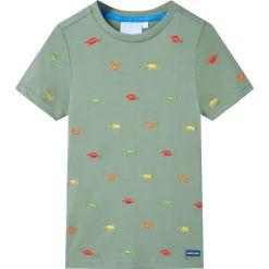 vidaXL Ropa Y Accesorios-Camiseta de manga corta infantil caqui 104