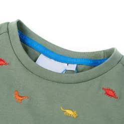 vidaXL Ropa Y Accesorios-Camiseta de manga corta infantil caqui 104