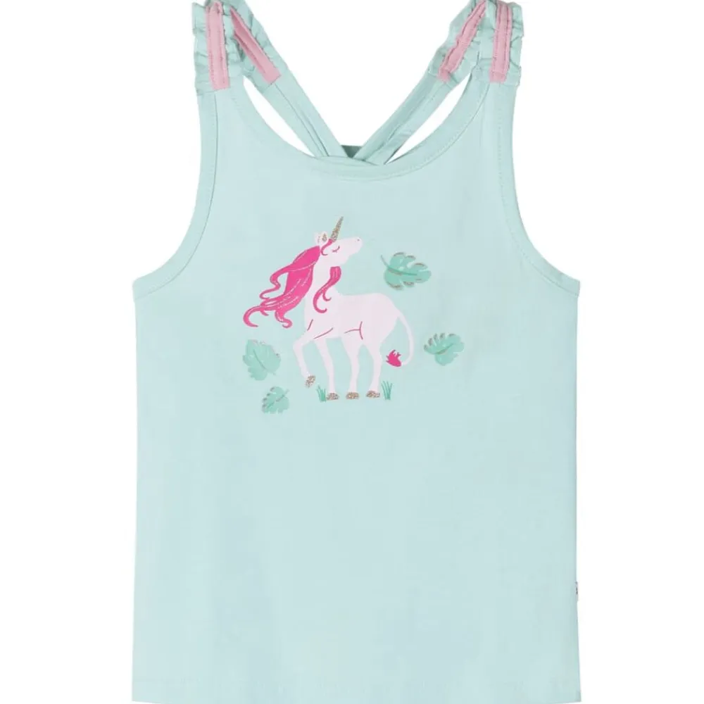 vidaXL Camiseta de tirantes infantil verde claro 116 Menta Online