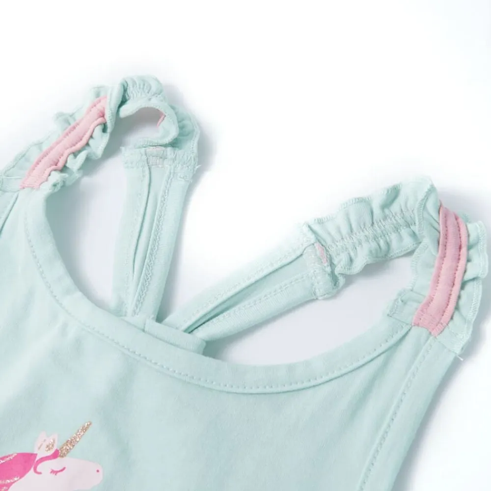 vidaXL Camiseta de tirantes infantil verde claro 116 Menta Online