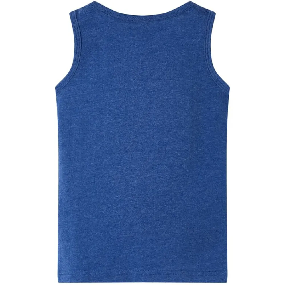 vidaXL Camiseta de tirantes infantil melange 104 Azul oscuro Hot