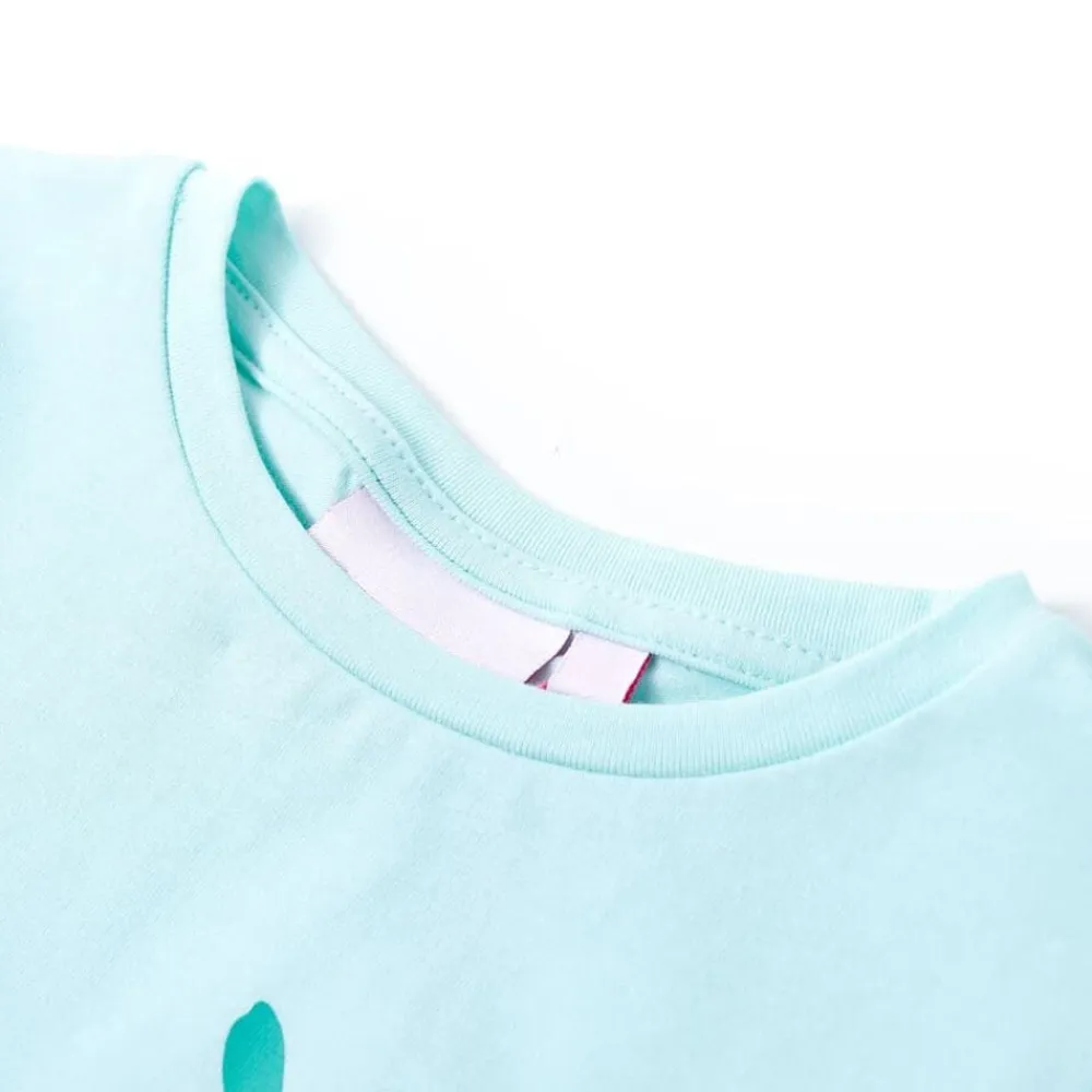 vidaXL Ropa Y Accesorios-Camiseta infantil aguamarina claro 116