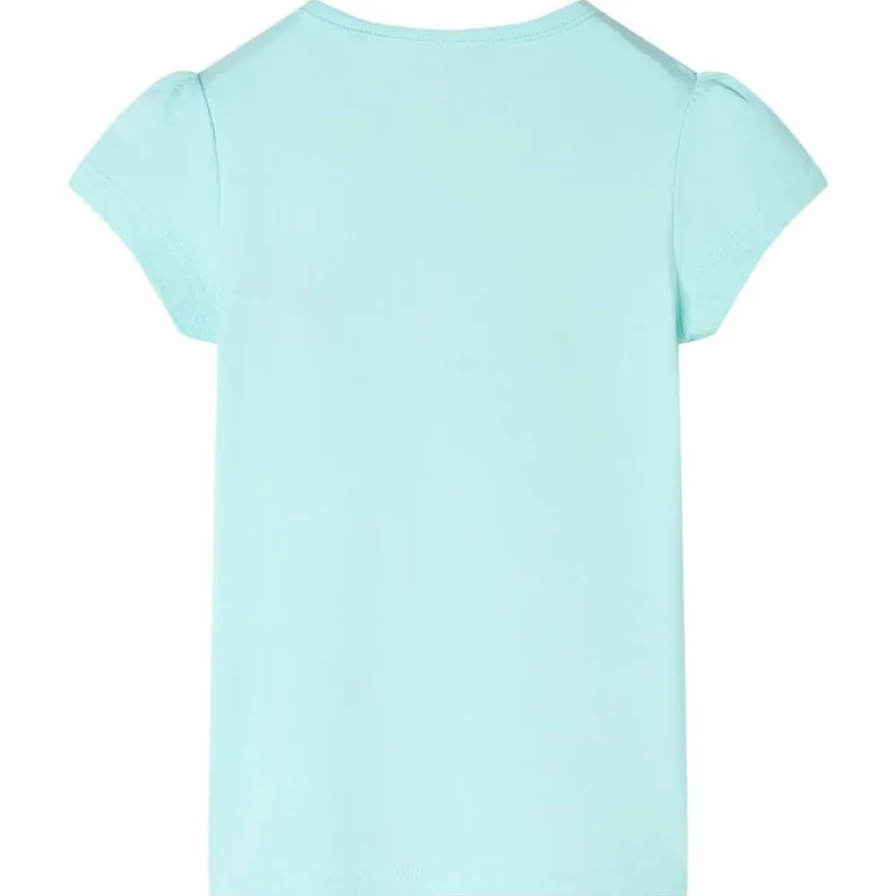 vidaXL Camiseta infantil aguamarina claro 128 Verde agua Clearance
