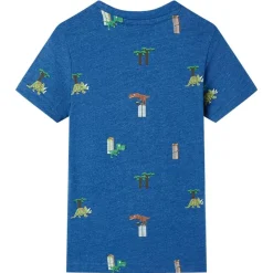 vidaXL Camiseta infantil mélange 104 Azul oscuro Outlet