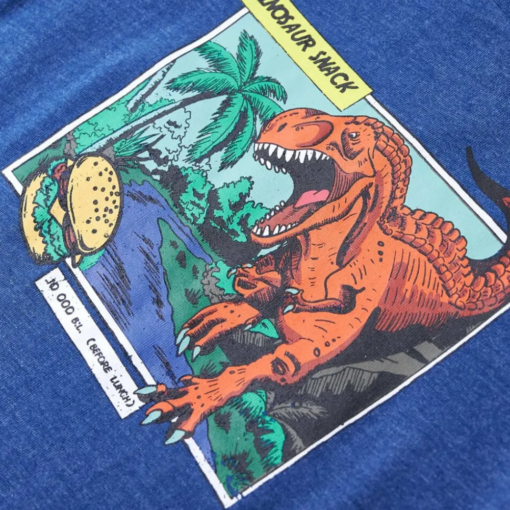vidaXL Camiseta infantil mélange 116 Azul oscuro Outlet