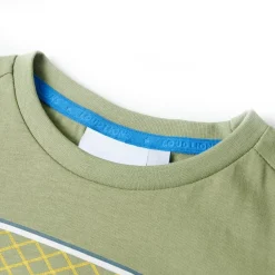 vidaXL Camiseta infantil claro 116 Caqui New