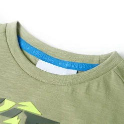 vidaXL Camiseta infantil claro 116 Caqui Hot