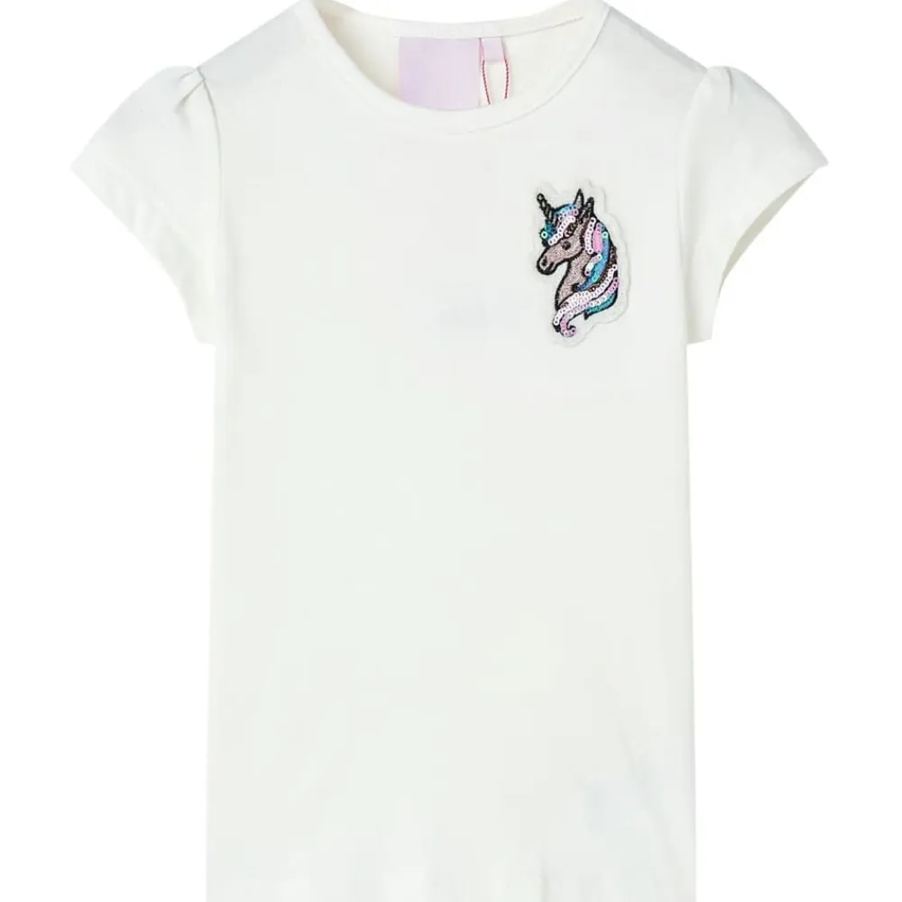 vidaXL Camiseta infantil color 140 Crudo Discount