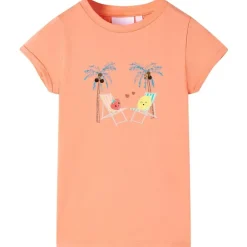 vidaXL Ropa Y Accesorios-Camiseta infantil color melocotón 128