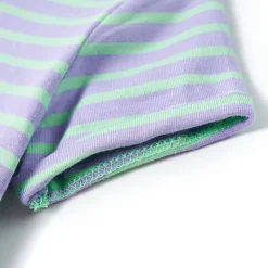 vidaXL Camiseta infantil con diseño a rayas chillón 116 Menta Hot