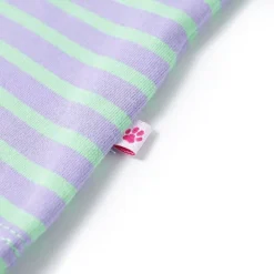 vidaXL Camiseta infantil con diseño a rayas chillón 116 Menta Hot