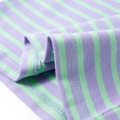 vidaXL Camiseta infantil con diseño a rayas chillón 116 Menta Hot