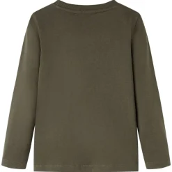 vidaXL Camiseta infantil con manga larga 116 Caqui Discount