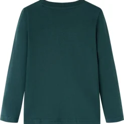 vidaXL Camiseta infantil de manga larga 104 Verde oscuro Clearance