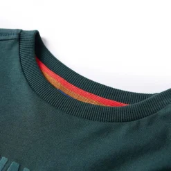 vidaXL Camiseta infantil de manga larga 104 Verde oscuro Clearance