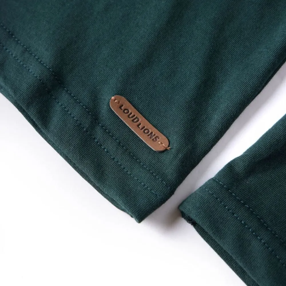 vidaXL Camiseta infantil de manga larga 104 Verde oscuro Clearance