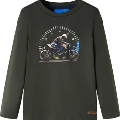 vidaXL Camiseta infantil de manga larga 104 Caqui Sale
