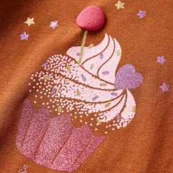 vidaXL Ropa Y Accesorios-Camiseta infantil de manga larga color coñac 92