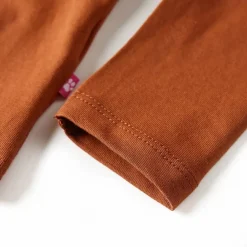 vidaXL Ropa Y Accesorios-Camiseta infantil de manga larga color coñac 92