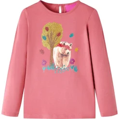 vidaXL Camiseta infantil de manga larga envejecido 116 Rosa Online