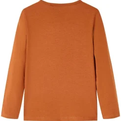 vidaXL Ropa Y Accesorios-Camiseta infantil de manga larga color coñac 92