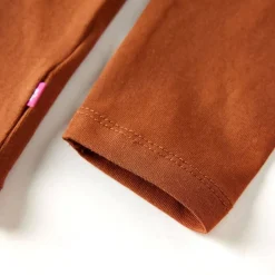 vidaXL Ropa Y Accesorios-Camiseta infantil de manga larga color coñac 92
