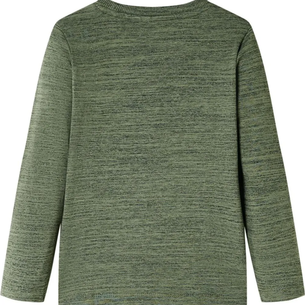 vidaXL Ropa Y Accesorios-Camiseta infantil de manga larga caqui melange 104
