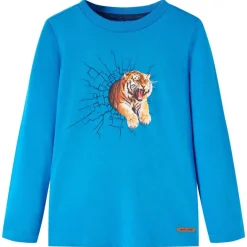 vidaXL Ropa Y Accesorios-Camiseta infantil de manga larga azul cobalto 92