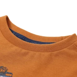 vidaXL Ropa Y Accesorios-Camiseta infantil de manga larga ocre oscuro 92