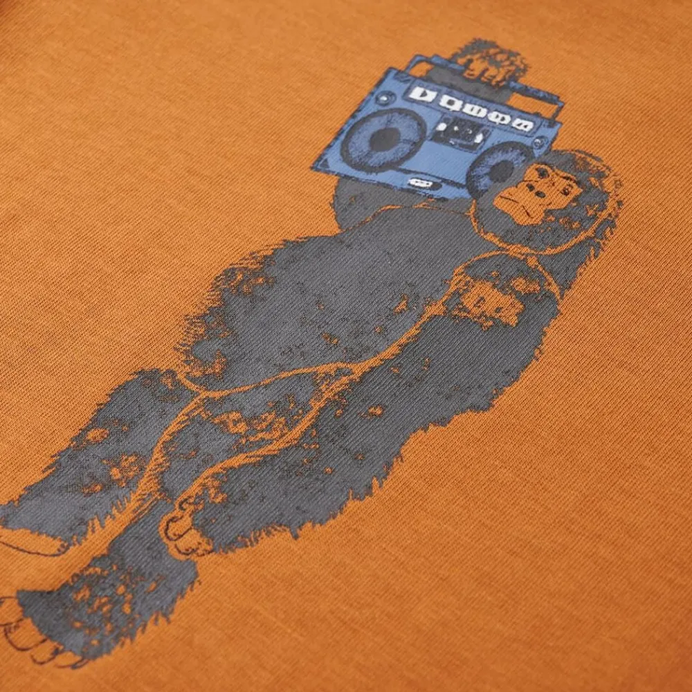 vidaXL Ropa Y Accesorios-Camiseta infantil de manga larga ocre oscuro 92