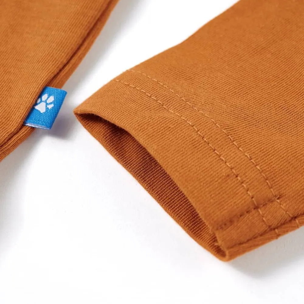 vidaXL Ropa Y Accesorios-Camiseta infantil de manga larga ocre oscuro 92