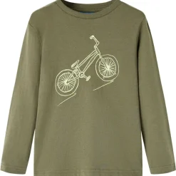 vidaXL Ropa Y Accesorios-Camiseta infantil de manga larga caqui 92