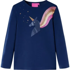vidaXL Camiseta infantil de manga larga 92 Azul marino Clearance