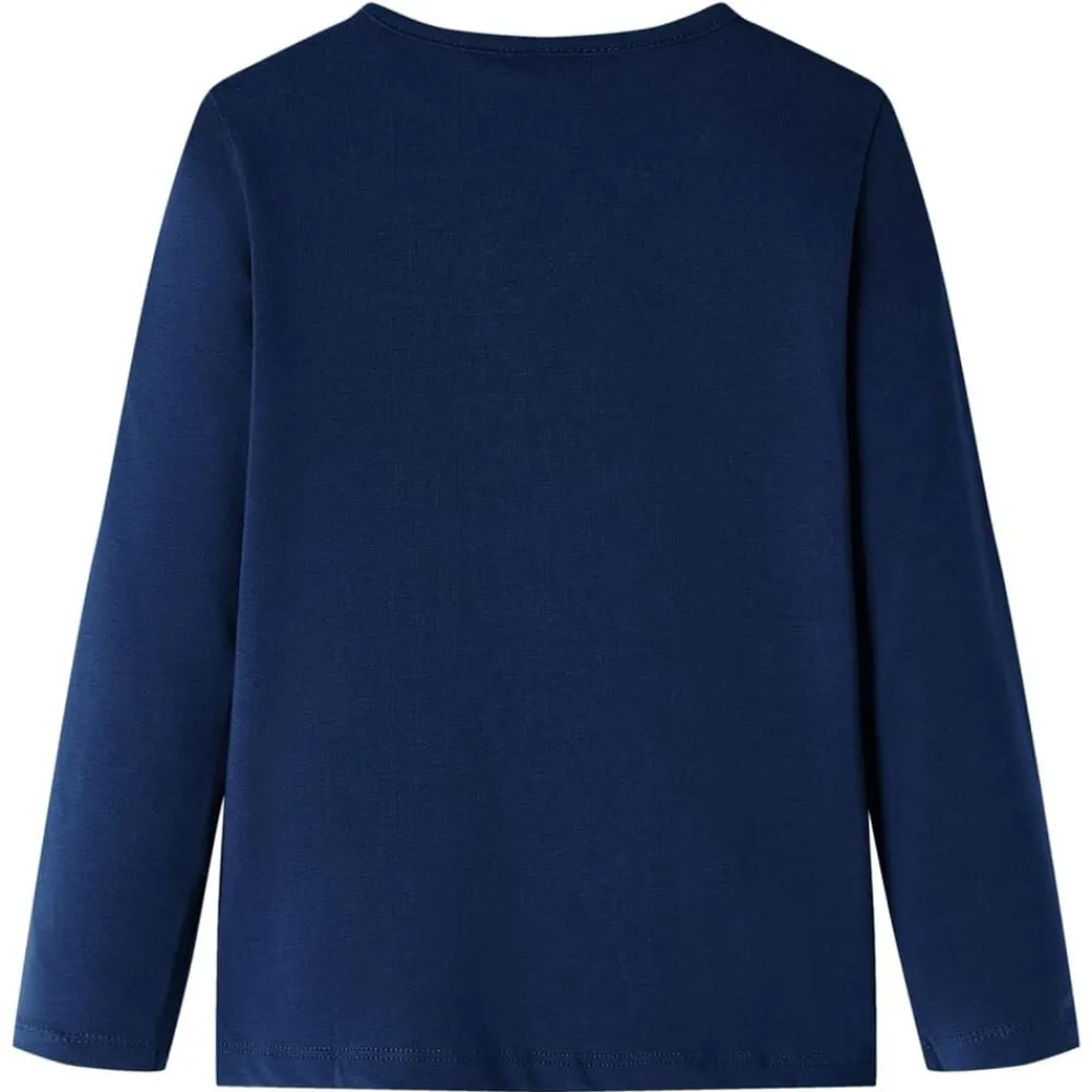 vidaXL Camiseta infantil de manga larga 92 Azul marino Clearance