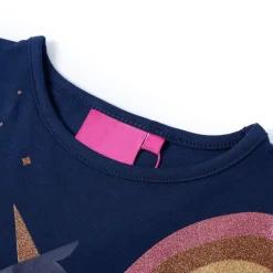 vidaXL Camiseta infantil de manga larga 92 Azul marino Clearance