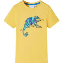 vidaXL Camiseta infantil de manga corta claro 104 Ocre Outlet