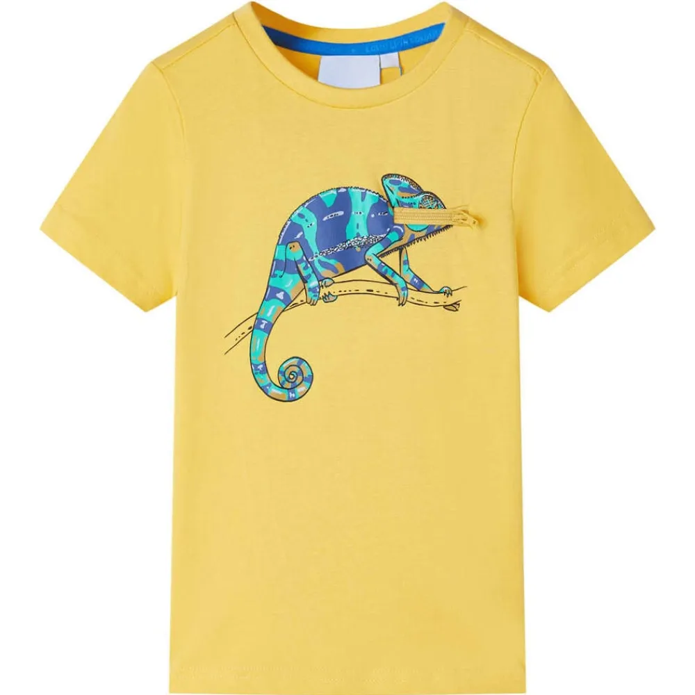 vidaXL Camiseta infantil de manga corta claro 104 Ocre Outlet