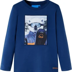 vidaXL Ropa Y Accesorios-Camiseta infantil de manga larga color vaquero 92