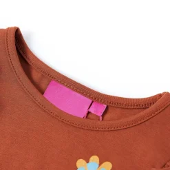 vidaXL Camiseta infantil de manga larga color coñac 104 Co&ntilde;ac Online