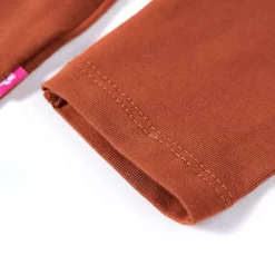 vidaXL Camiseta infantil de manga larga color coñac 104 Co&ntilde;ac Online