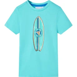vidaXL Camiseta infantil de manga corta color aguamarina 116 Verde agua Sale