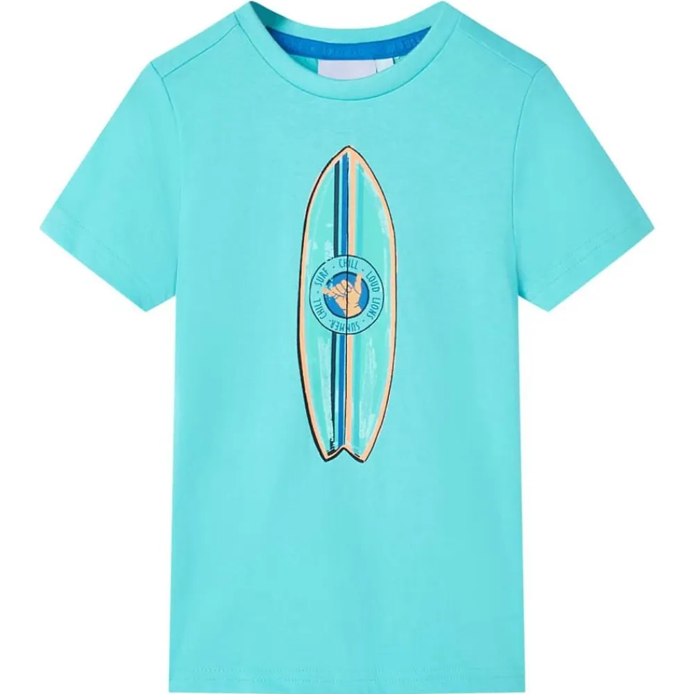 vidaXL Camiseta infantil de manga corta color aguamarina 116 Verde agua Sale