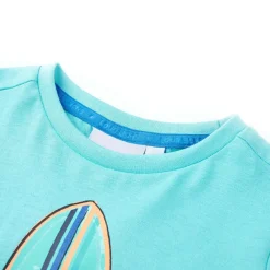vidaXL Camiseta infantil de manga corta color aguamarina 116 Verde agua Sale